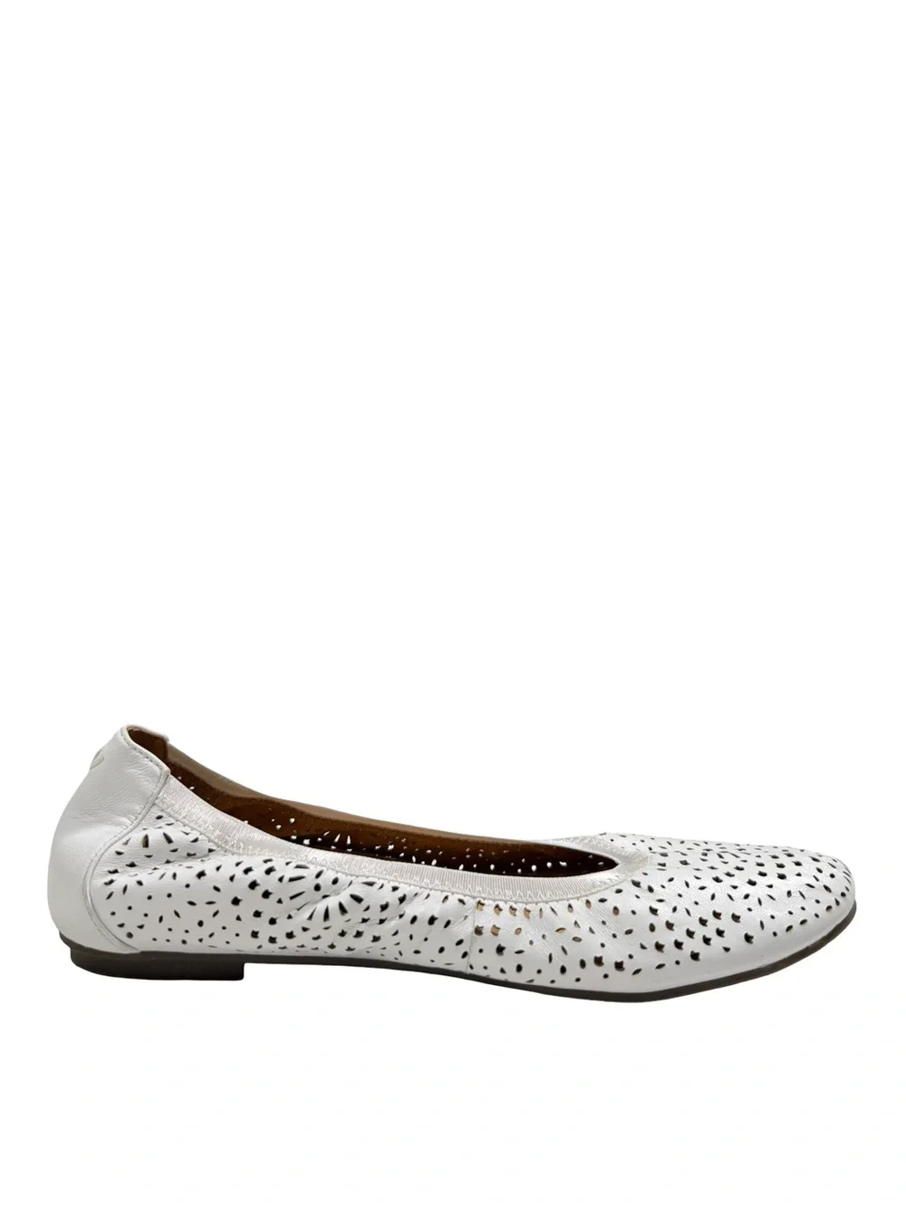 Vionic Robyn White Leather Perforated Ballet Flats Womens Sz 9 Orthotic Shoes - Picture 7 of 11